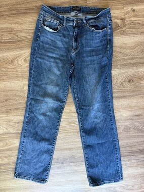 Judy Blue Straight-Leg Blue Jeans Size: 14W